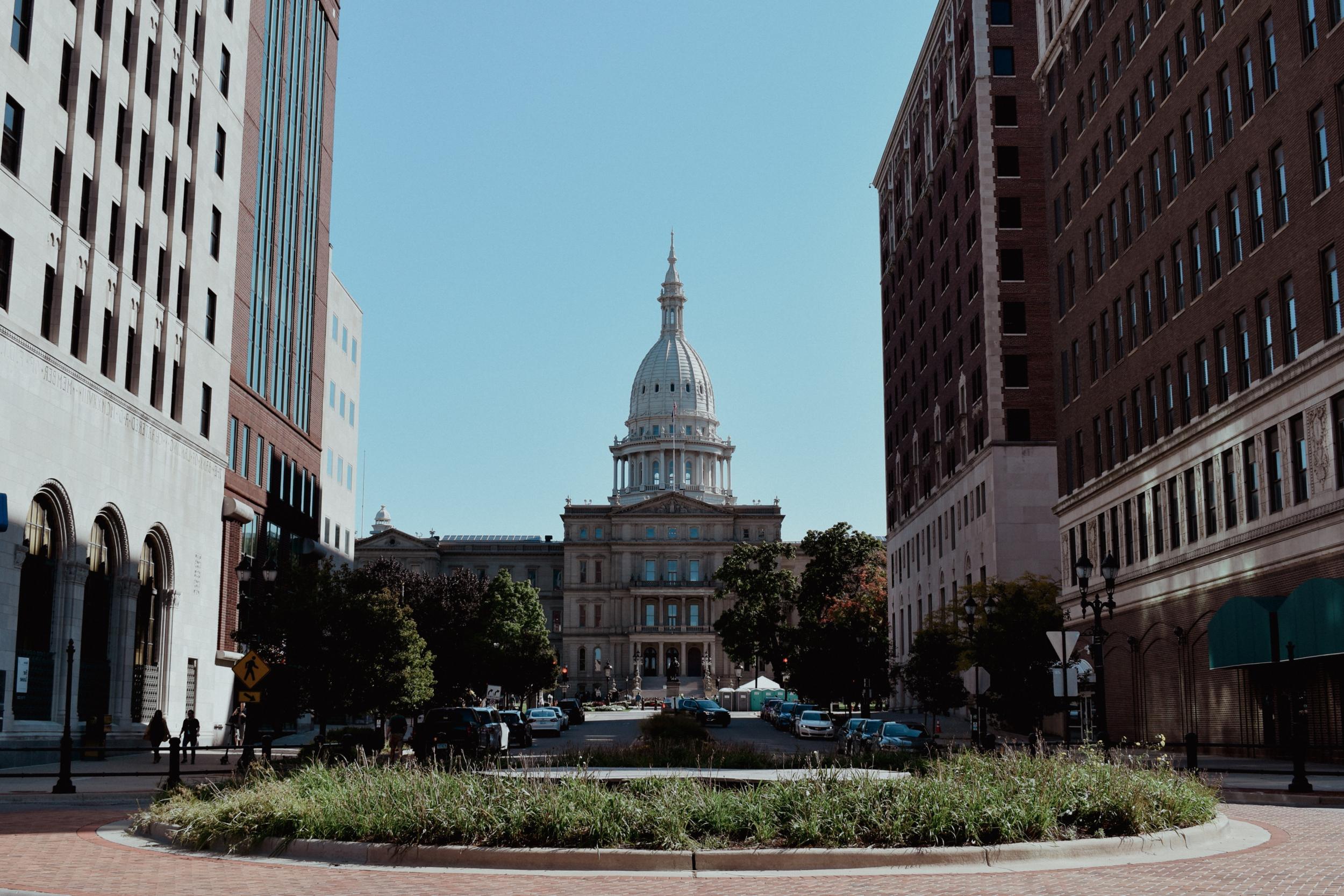 lansing capitol from washington ave